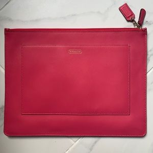 Coach Pink Flat Envelope Clutch